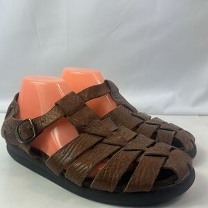 Mephisto Sam Brown Leather Men's Sandals